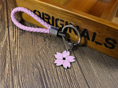 粉色樱花钥匙扣